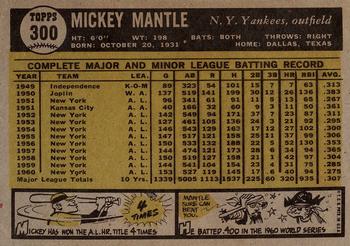 1961 Topps #300 Mickey Mantle Back
