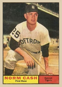 1961 Topps #95 Norm Cash Front