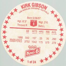 1989 King B Discs #1 Kirk Gibson Back