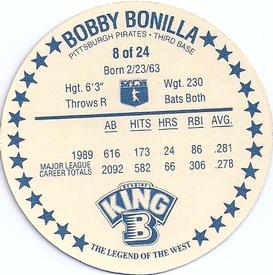 1990 King B Discs #8 Bobby Bonilla Back