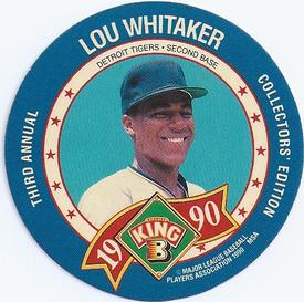 1990 King B Discs #24 Lou Whitaker Front