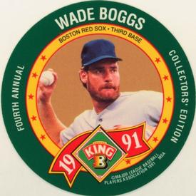 1991 King B Discs #11 Wade Boggs Front