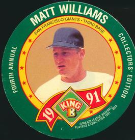 1991 King B Discs #16 Matt Williams Front