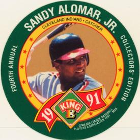1991 King B Discs #17 Sandy Alomar Jr. Front