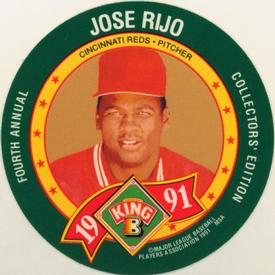 1991 King B Discs #24 Jose Rijo Front