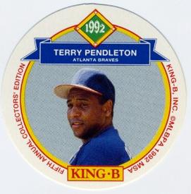 1992 King B Discs #1 Terry Pendleton Front