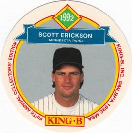 1992 King B Discs #23 Scott Erickson Front