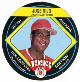 1993 King B Discs #8 Jose Rijo Front