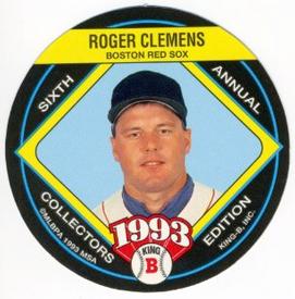 1993 King B Discs #21 Roger Clemens Front