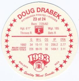 1993 King B Discs #23 Doug Drabek Back