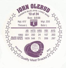 1994 King B Discs #13 John Olerud Back