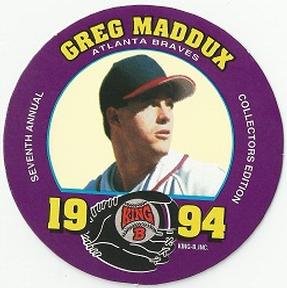 1994 King B Discs #18 Greg Maddux Front
