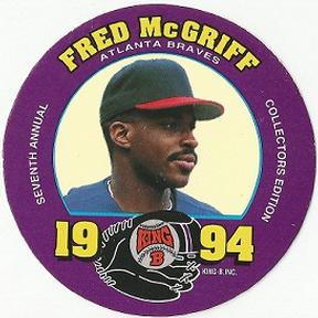 1994 King B Discs #1 Fred McGriff Front