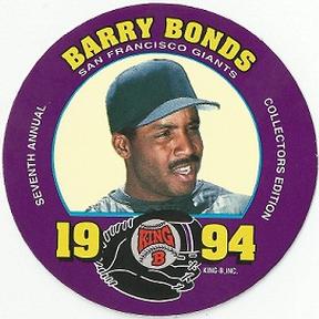 1994 King B Discs #24 Barry Bonds Front