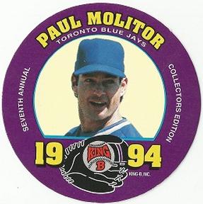 1994 King B Discs #2 Paul Molitor Front