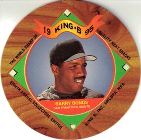 1995 King B Discs #4 Barry Bonds Front