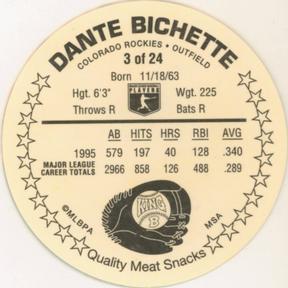 1996 King B Discs #3 Dante Bichette Back