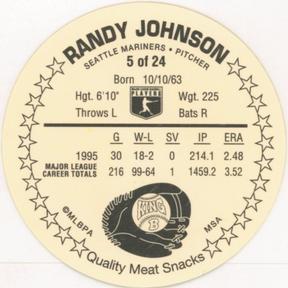 1996 King B Discs #5 Randy Johnson Back