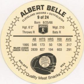 1996 King B Discs #9 Albert Belle Back