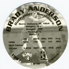 1997 King B Discs #1 Brady Anderson Back