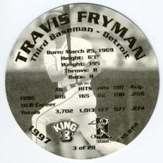 1997 King B Discs #3 Travis Fryman Back