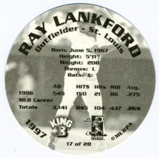 1997 King B Discs #17 Ray Lankford Back