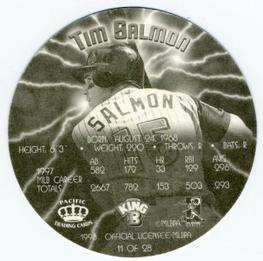 1998 Pacific King B Discs #11 Tim Salmon Back