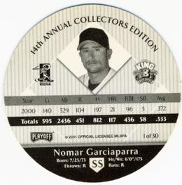 2001 Playoff King B Discs #NNO Nomar Garciaparra Back