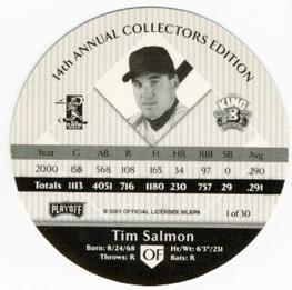 2001 Playoff King B Discs #NNO Tim Salmon Back