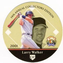 2001 Playoff King B Discs #NNO Larry Walker Front