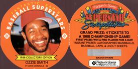 1988 Fantastic Sam's Discs #11 Ozzie Smith Front