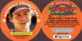 1988 Fantastic Sam's Discs #13 Dale Murphy Front