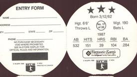1988 Fantastic Sam's Discs #17 Darryl Strawberry Back