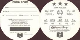 1988 Fantastic Sam's Discs #9 Don Mattingly Back