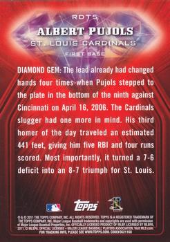 2011 Topps - Red Diamond #RDT5 Albert Pujols Back