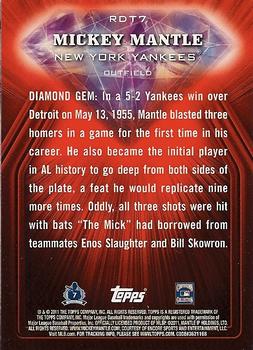 2011 Topps - Red Diamond #RDT7 Mickey Mantle Back