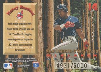 1995 Leaf Limited - Lumberjacks #14 Manny Ramirez Back