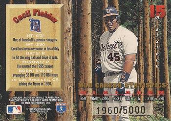 1995 Leaf Limited - Lumberjacks #15 Cecil Fielder Back