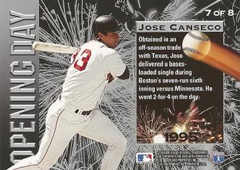 1995 Leaf - Opening Day #7 Jose Canseco Back