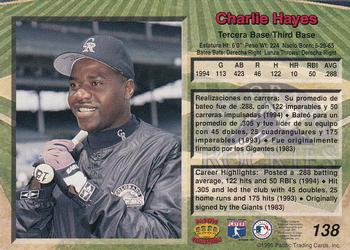 1995 Pacific #138 Charlie Hayes Back
