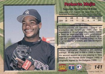 1995 Pacific #141 Roberto Mejia Back