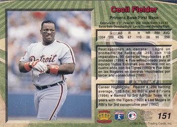 1995 Pacific #151 Cecil Fielder Back