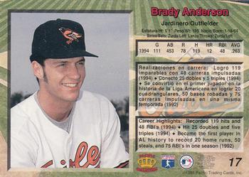 1995 Pacific #17 Brady Anderson Back