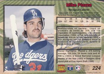 1995 Pacific #224 Mike Piazza Back
