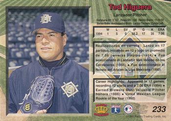1995 Pacific #233 Ted Higuera Back