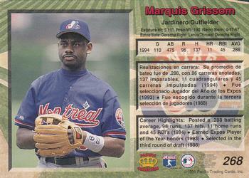 1995 Pacific #268 Marquis Grissom Back