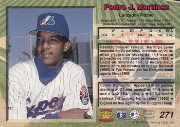 1995 Pacific #271 Pedro J. Martinez Back