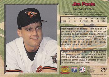 1995 Pacific #29 Jim Poole Back