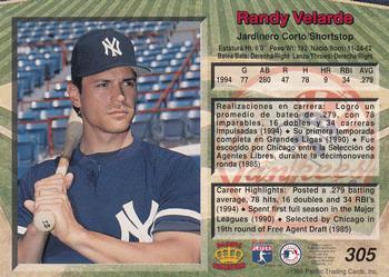 1995 Pacific #305 Randy Velarde Back
