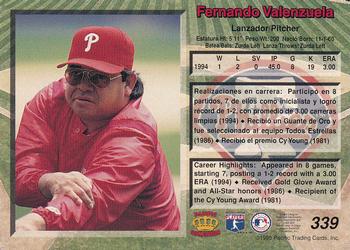 1995 Pacific #339 Fernando Valenzuela Back